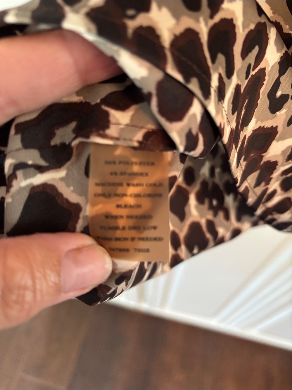Ann Taylor Leopard Print Sleeveless Ruffle Camisole - Black & Tan - Picture 3 of 7
